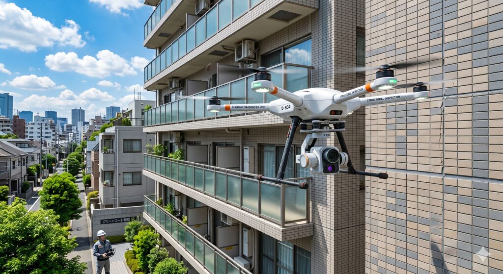 大規模修繕の建物診断が変わる。ドローン・AI活用がオーナーにもたらすメリット